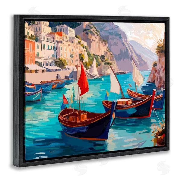 Stupell Industries Amelia Noyes | Capri Boat Marina View Wall Art