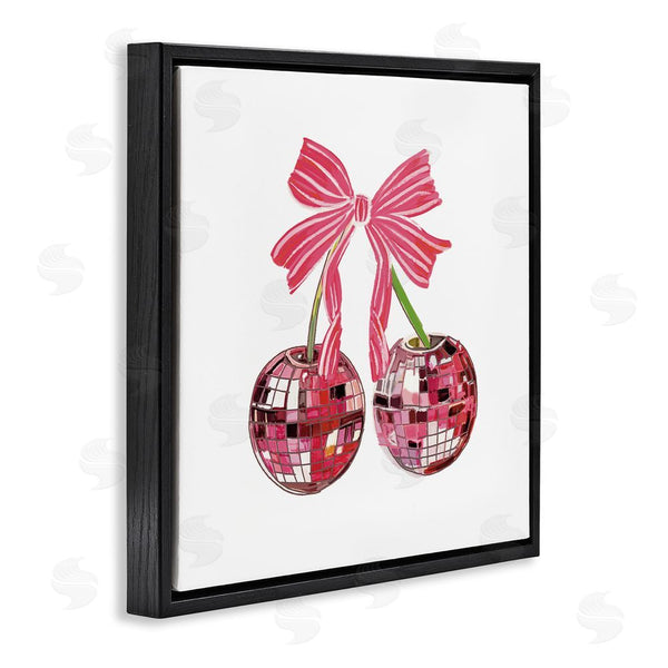Stupell Industries Amelia Noyes | Cherries & Striped Bow Wall Art