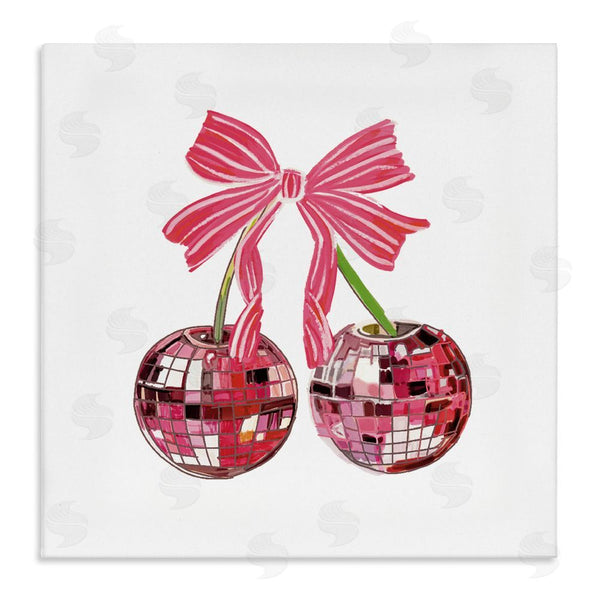 stupell industries Amelia Noyes | Cherries & Striped Bow Wall Art