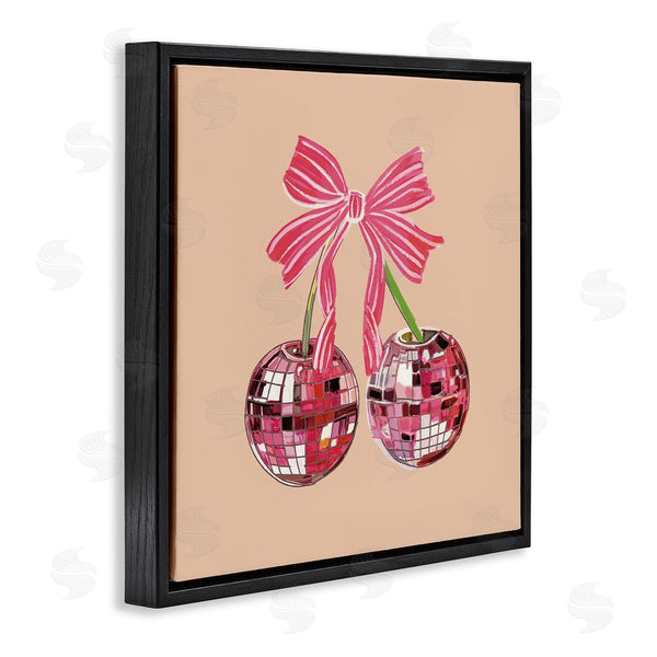 Stupell Industries Amelia Noyes | Cherries With Pink Bow Wall Art