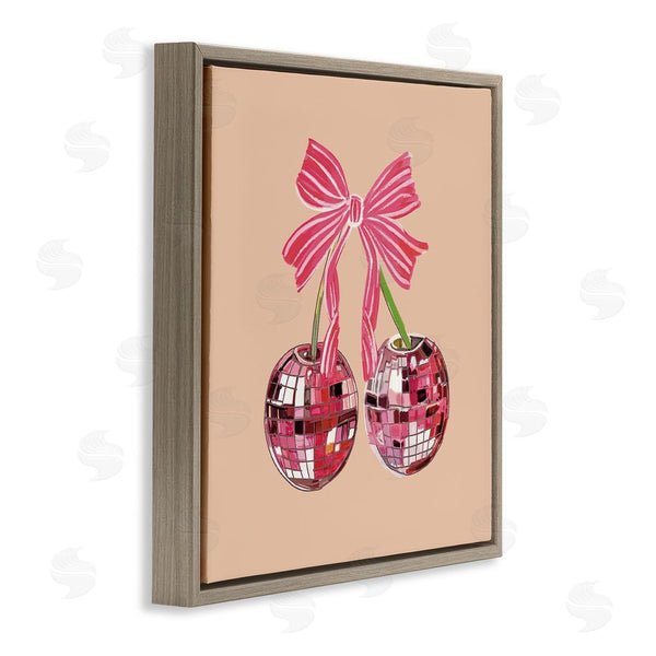 Stupell Industries Amelia Noyes | Cherries With Pink Bow Wall Art