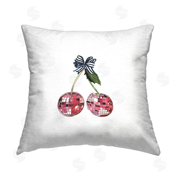 Stupell Industries Amelia Noyes | Cherry With Ribbon Printed Throw Pillow