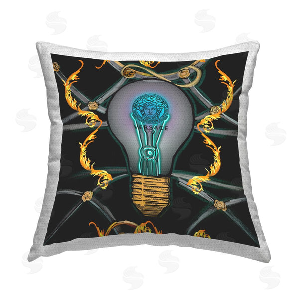 Stupell Industries Amelia Noyes | Chic Glam Lightbulb Printed Throw Pillow