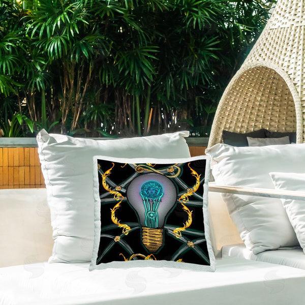Stupell Industries Amelia Noyes | Chic Glam Lightbulb Printed Throw Pillow