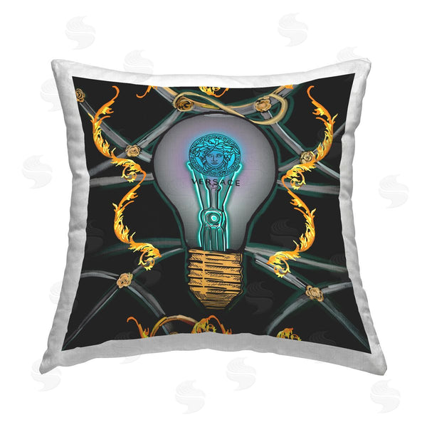 stupell industries Amelia Noyes | Chic Glam Lightbulb Printed Throw Pillow