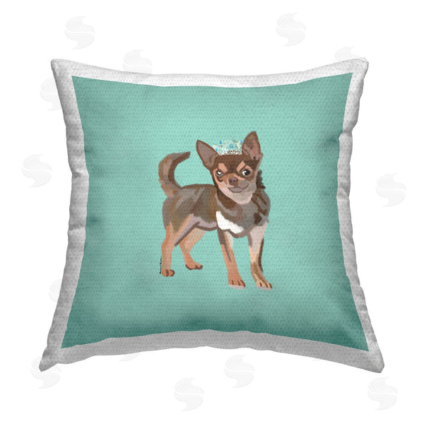 Stupell Industries Amelia Noyes | Chihuahua With Crown Printed Throw Pillow