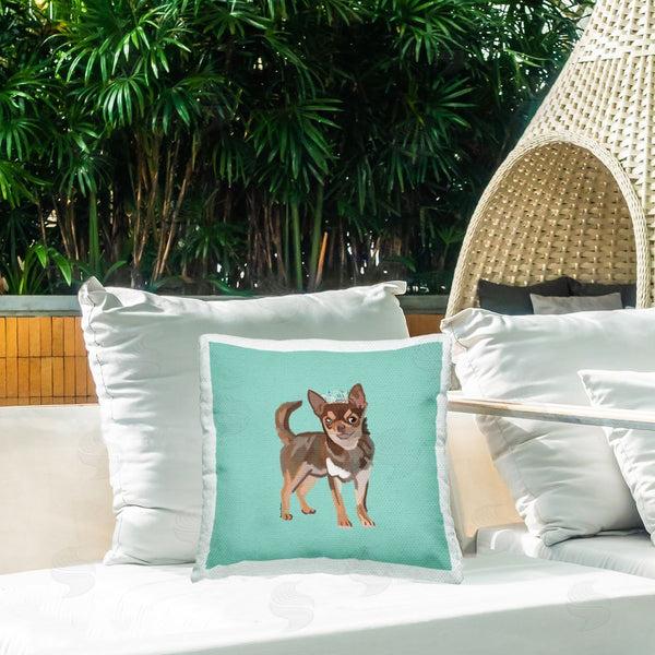 Stupell Industries Amelia Noyes | Chihuahua With Crown Printed Throw Pillow