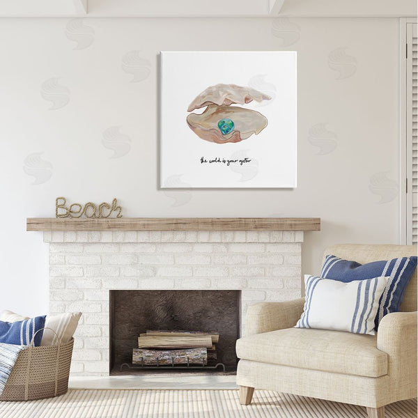 Stupell Industries Amelia Noyes | Clam Shell Turquoise Pearl Wall Art