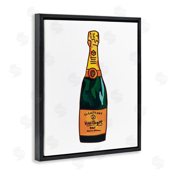 Stupell Industries Amelia Noyes | Classy Champagne Wine Bottle Kitchen Bar Beverage Wall Art