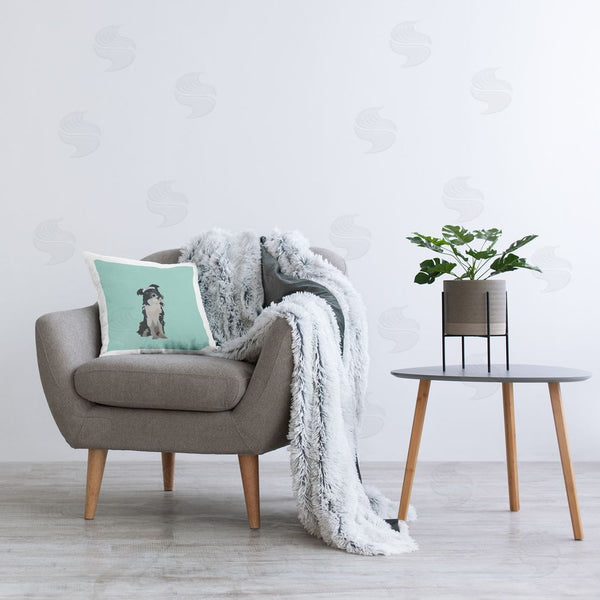 Stupell Industries Amelia Noyes | Collie With Tiara Printed Throw Pillow