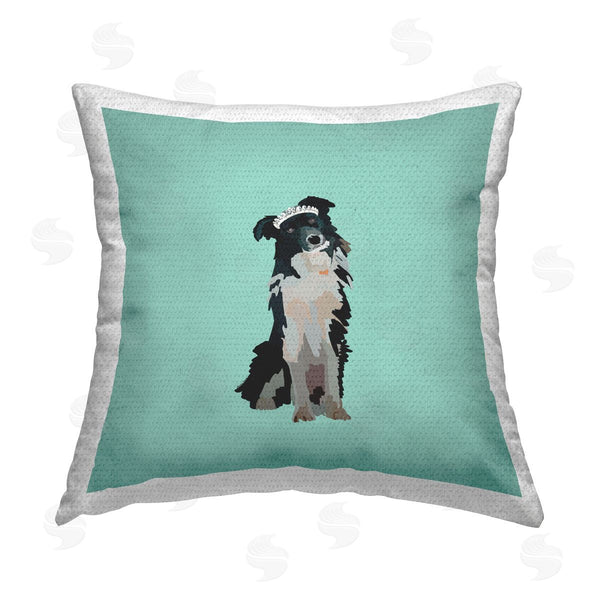 Stupell Industries Amelia Noyes | Collie With Tiara Printed Throw Pillow