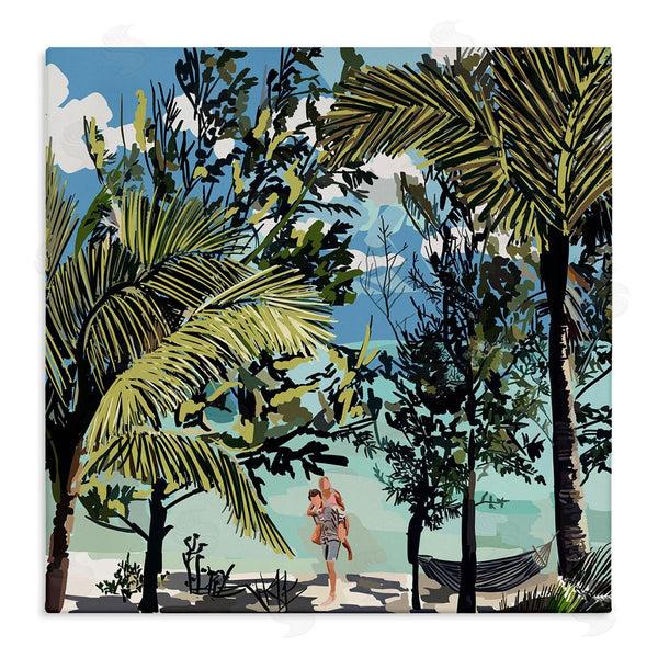stupell industries Amelia Noyes | Couple on Summer Beach Wall Art
