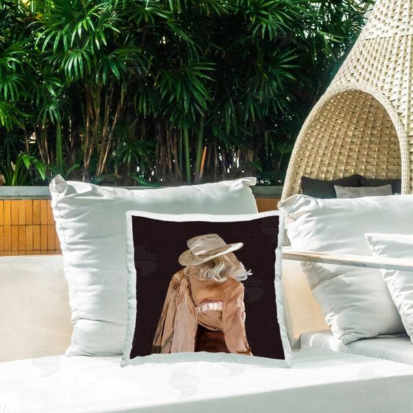 Stupell Industries Amelia Noyes | Cowgirl On Black Printed Throw Pillow