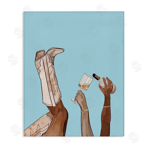 stupell industries Amelia Noyes | Cowgirl Pouring Wine Wall Art