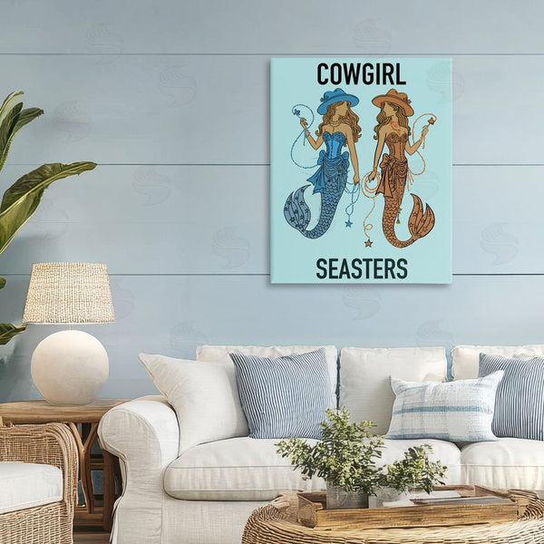 Stupell Industries Amelia Noyes | Cowgirl Seasters Mermaid Friendship Wall Art
