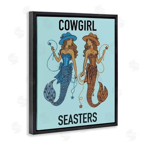 Stupell Industries Amelia Noyes | Cowgirl Seasters Mermaid Friendship Wall Art