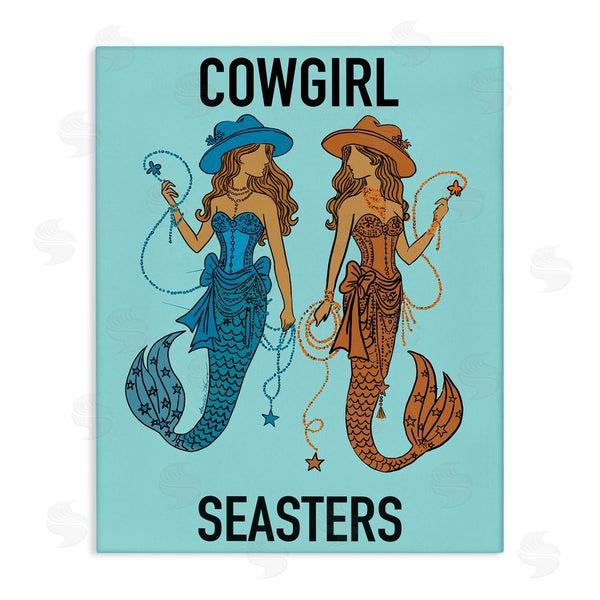 stupell industries Amelia Noyes | Cowgirl Seasters Mermaid Friendship Wall Art