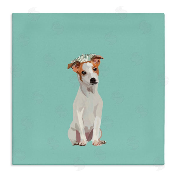 stupell industries Amelia Noyes | Crowned Dog on Turquoise Wall Art