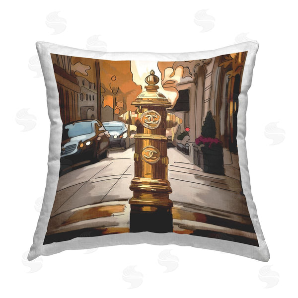 stupell industries Amelia Noyes | Designer Fashion Hydrant Printed Throw Pillow
