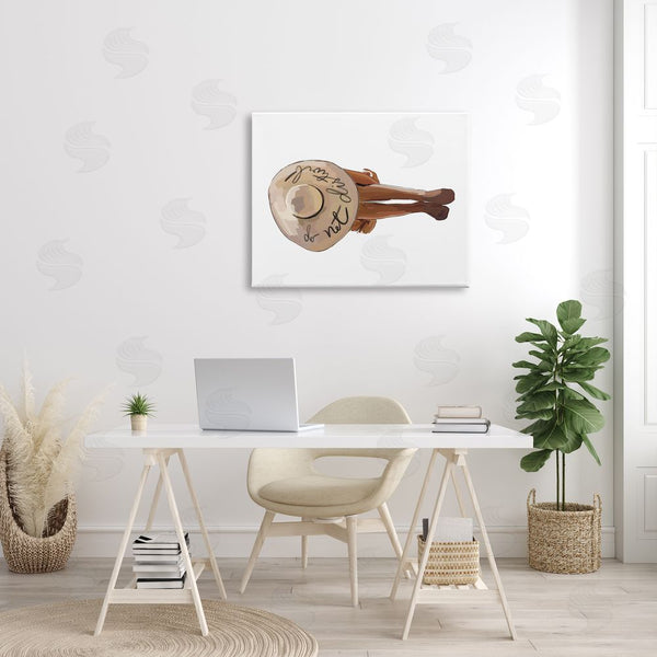 Stupell Industries Amelia Noyes | Do Not Disturb Beach Woman Relaxing Sun Hat Wall Art