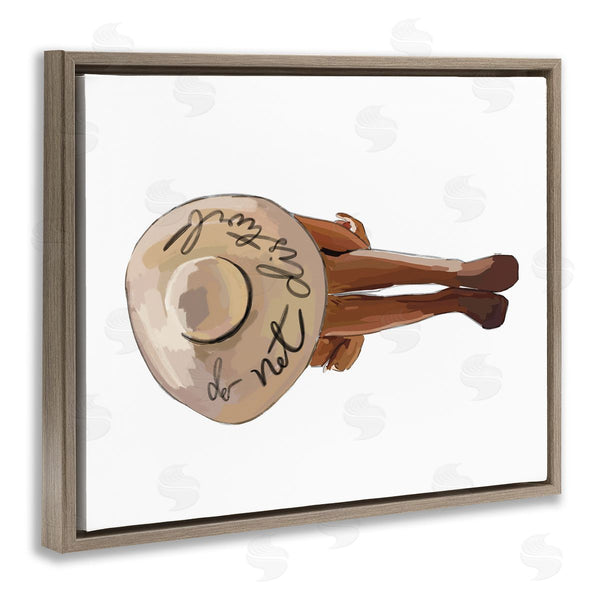 Stupell Industries Amelia Noyes | Do Not Disturb Beach Woman Relaxing Sun Hat Wall Art