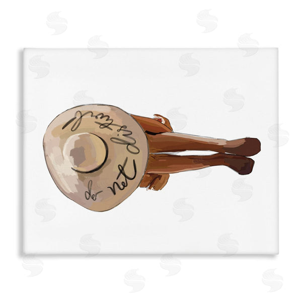 stupell industries Amelia Noyes | Do Not Disturb Beach Woman Relaxing Sun Hat Wall Art