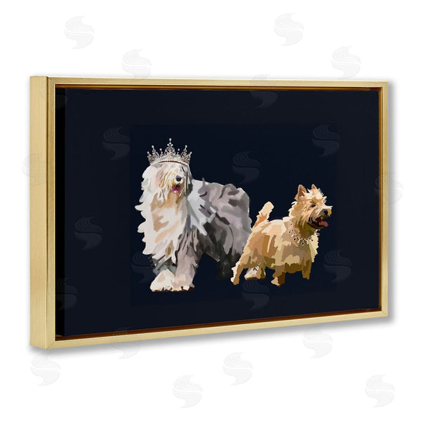 Stupell Industries Amelia Noyes | Dog Duo With Crowns