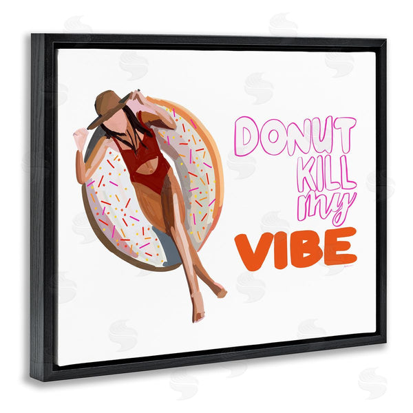 Stupell Industries Amelia Noyes | Donut Kill My Vibe Relaxing Pool Float Girl Wall Art