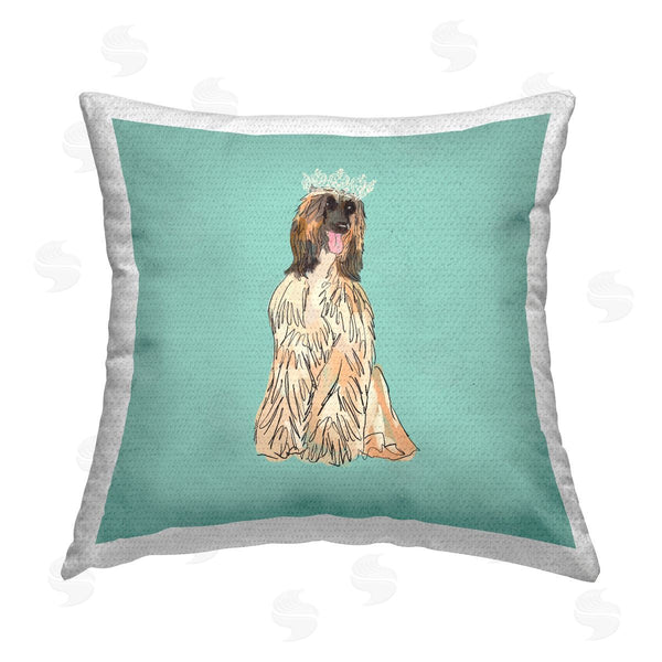 Stupell Industries Amelia Noyes | Elegant Dog & Tiara Printed Throw Pillow