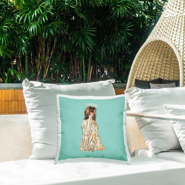 Stupell Industries Amelia Noyes | Elegant Dog & Tiara Printed Throw Pillow