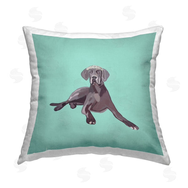 stupell industries Amelia Noyes | Elegant Labrador with Crown Printed Throw Pillow