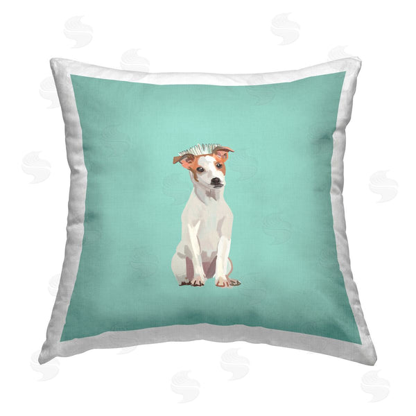 stupell industries Amelia Noyes | Elegant Puppy with Crown Printed Throw Pillow