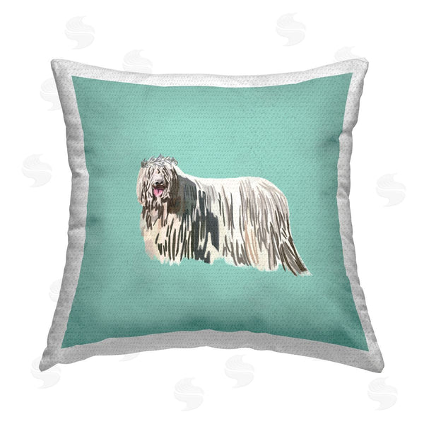 Stupell Industries Amelia Noyes | Elegant Smiling Dog Printed Throw Pillow