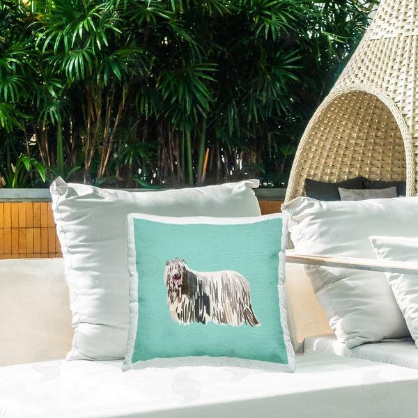 Stupell Industries Amelia Noyes | Elegant Smiling Dog Printed Throw Pillow