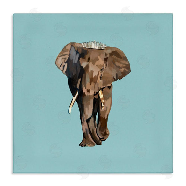 stupell industries Amelia Noyes | Elephant in Tiara Crown Wall Art