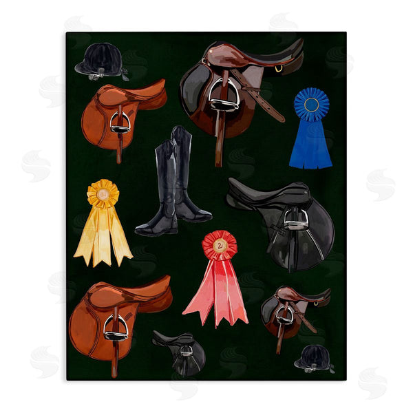 stupell industries Amelia Noyes | Equestrian Saddles and Ribbons Wall Art