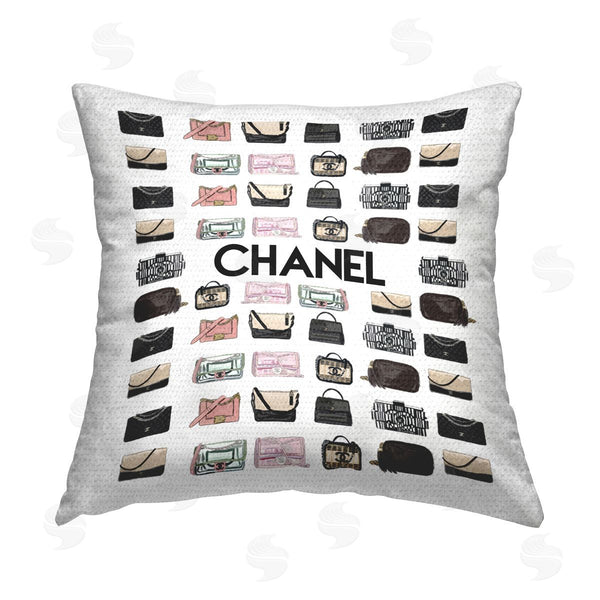 Stupell Industries Amelia Noyes | Fashion Purses Stylish Glam Brand Printed Throw Pillow