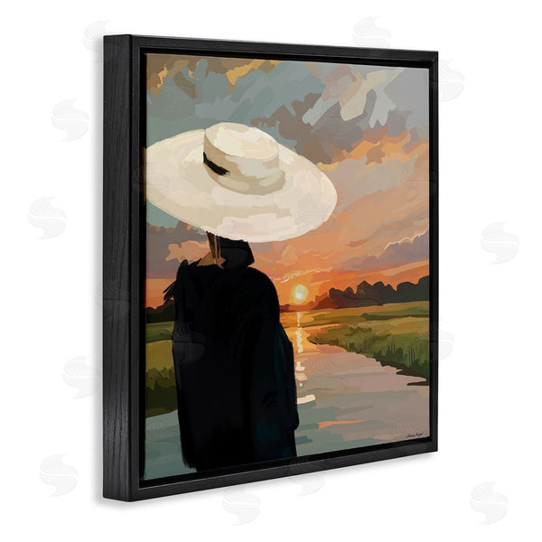 Stupell Industries Amelia Noyes | Fashionable Woman Watching Sunset