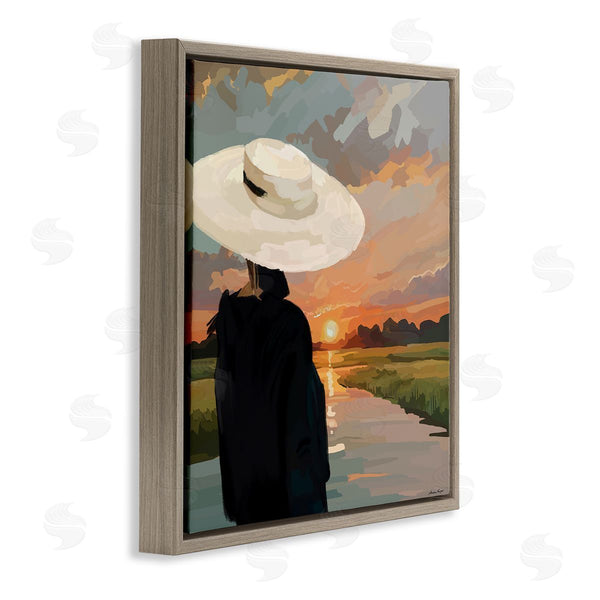 Stupell Industries Amelia Noyes | Fashionable Woman Watching Sunset
