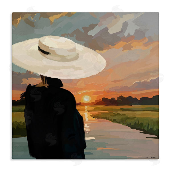 stupell industries Amelia Noyes | Fashionable Woman Watching Sunset