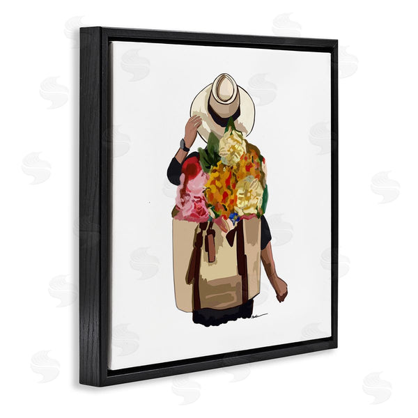 Stupell Industries Amelia Noyes | Floral Backpack Mixed Blooms Summertime Sun Hat Wall Art