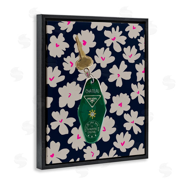 Stupell Industries Amelia Noyes | Floral Patterned Glam Key Wall Art