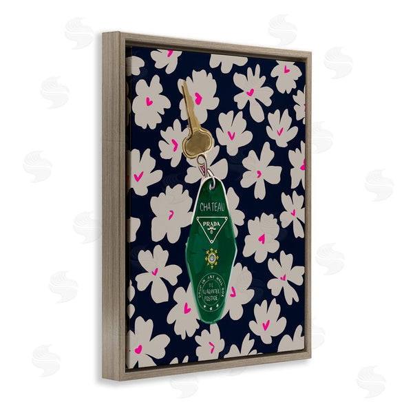 Stupell Industries Amelia Noyes | Floral Patterned Glam Key Wall Art