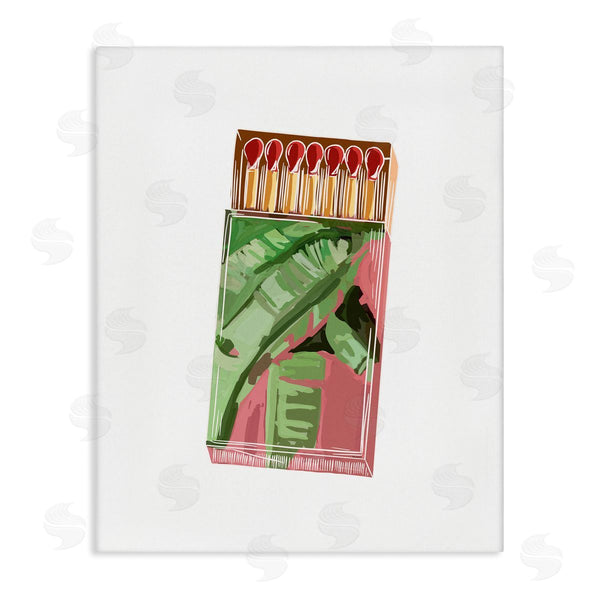 stupell industries Amelia Noyes | Floral Pink Matchbox Design Square Cutout Shape Wall Art