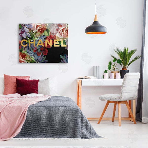 Stupell Industries Amelia Noyes | Flower Patterned Glam Brand Wall Art