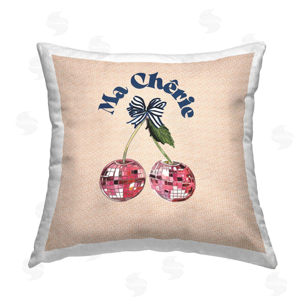stupell industries Amelia Noyes | French Cherry Pattern Printed Throw Pillow