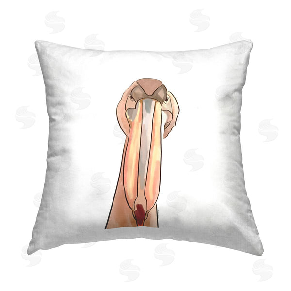 stupell industries Amelia Noyes | Fun Pelican Coastal Bird Portrait Printed Throw Pillow