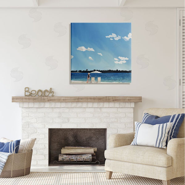 Stupell Industries Amelia Noyes | Girl On Beach Horizon Wall Art