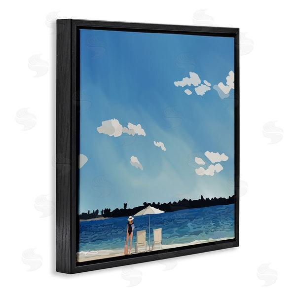 Stupell Industries Amelia Noyes | Girl On Beach Horizon Wall Art