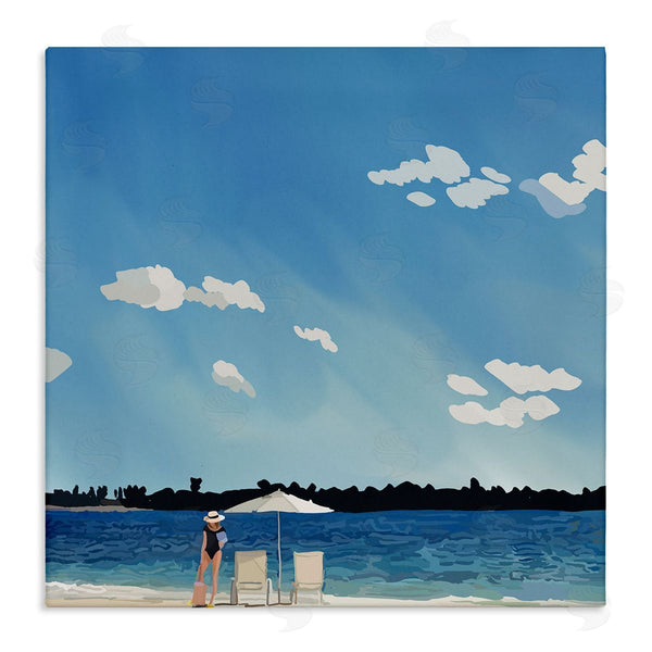 stupell industries Amelia Noyes | Girl on Beach Horizon Wall Art